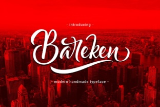 Bareken: A Display Font with Elegant Swashes in Action