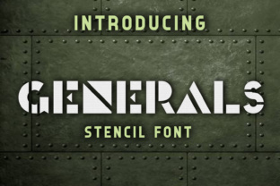 Generals Stencil Font: Bold Display Typography for Web Designers