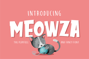 Meowza: A Playful Display Font for Small Business Branding