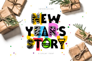 New Year's Story: A Festive Display Typeface for Digital Design