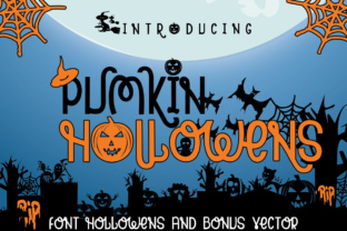 Pumpkin Hollowens: A Spooky Display Font for Editorial Designers