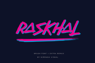 Raskhal: A Bold Neon Display Font for Handmade Products