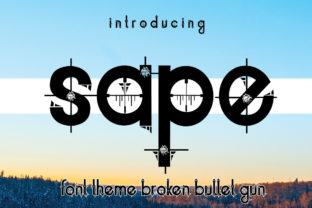 Sape: A Bold Bullet-Themed Display Font That Demands Attention