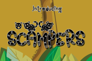 Scampers: A Playful Cat Tail Display Font for Campaigns