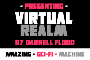 Virtual Realm: A Futuristic Display Font for Editorial Design