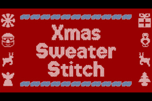 Xmas Sweater Stitch: A Knitted Display Font for Cozy Branding